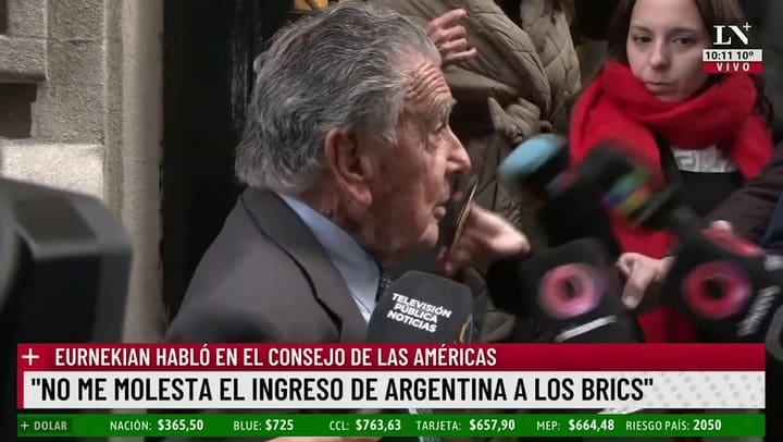 Eduardo Eurnekian sobre el ingreso de la Argentina a los Brics