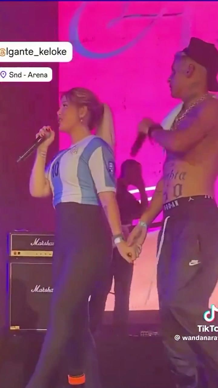 El show de Wanda Nara y L-Gante en Paraguay