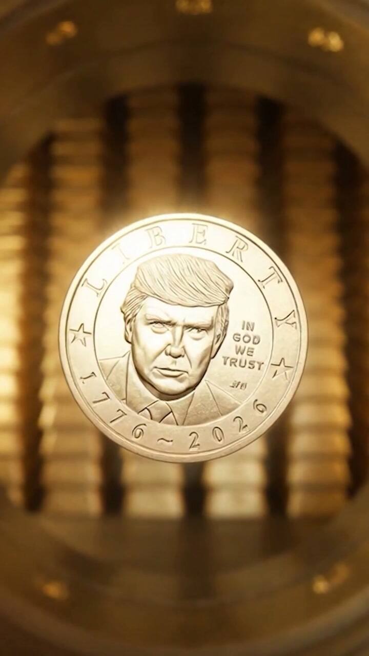 Esta pieza numismática presenta la imagen del presidente Trump