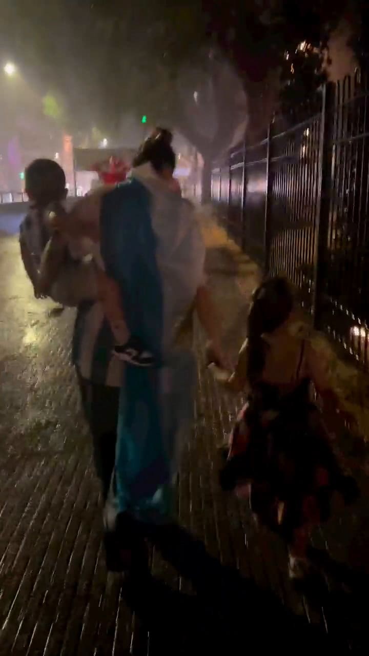 El festejo de la China Suárez tras la vitoria argentina (Video: Instagram @sangrejaponesa)