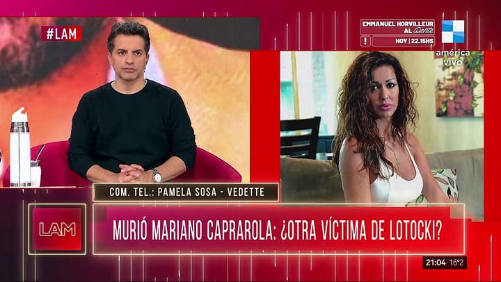 Pamela Sosa, expareja de Lotocki habló tras la muerte de Mariano Caprarola