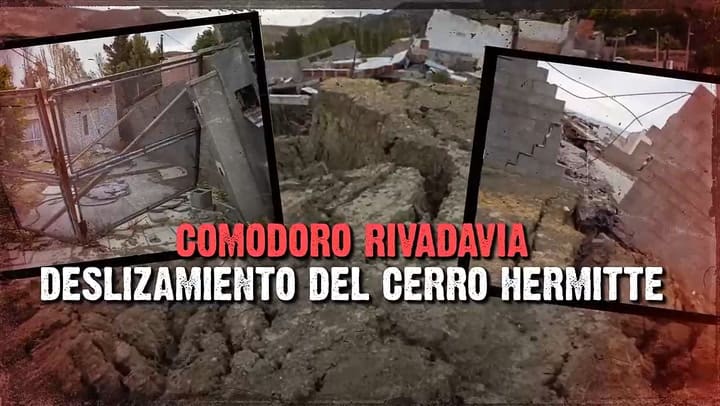 Más de 90 familias abandonaron sus hogares por el riesgo de derrumbe en Comodoro Rivadavia