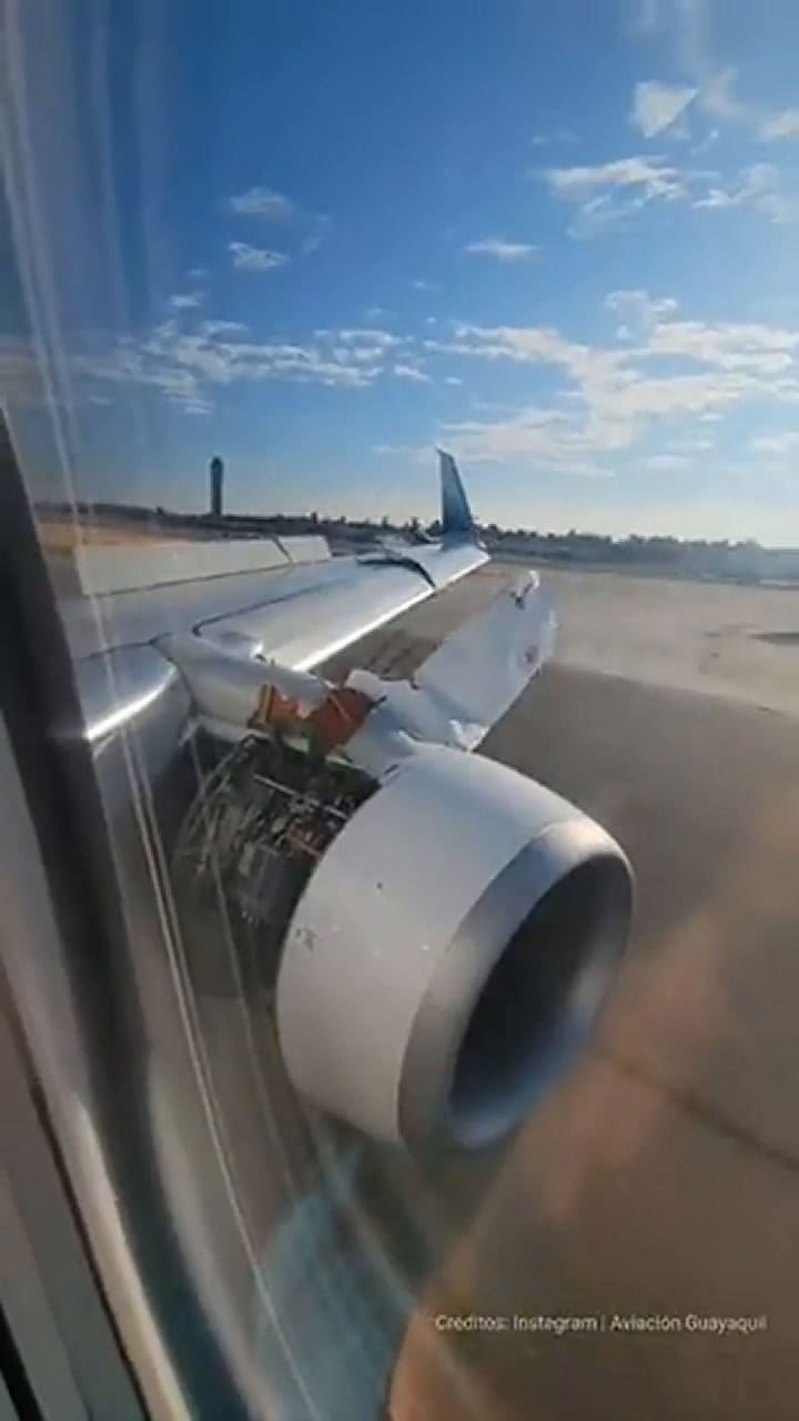 Vieron chispas desde la ventana del avión y sintieron pánico: 'Vibración inusual'