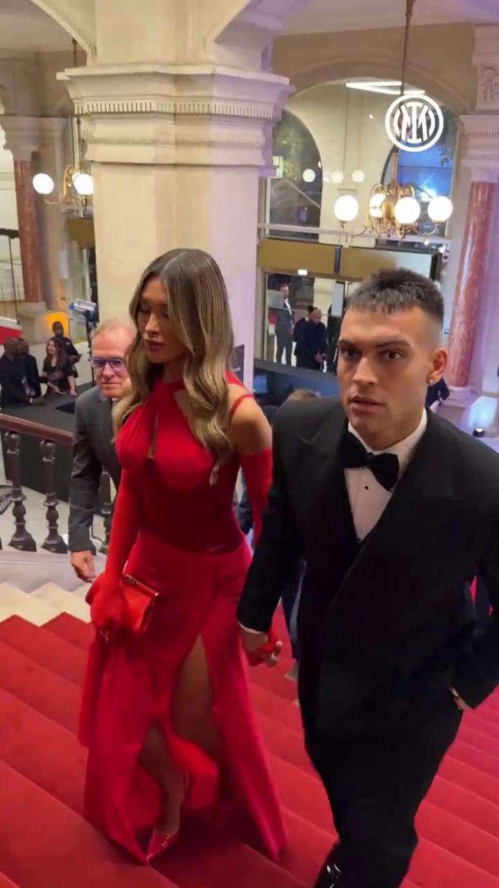 Así entraba Lautaro Martínez y Agustina Gandolfo a la entrega del Balón de Oro
