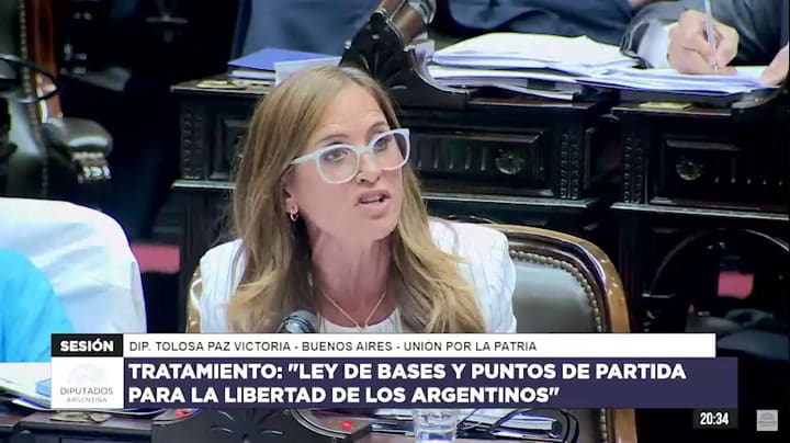 Victoria Tolosa Paz trató de "holgazán" a Javier Milei