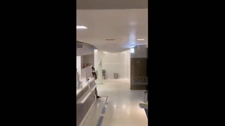 Colapsó el techo de la guardia del Sanatorio de Niños de Rosario