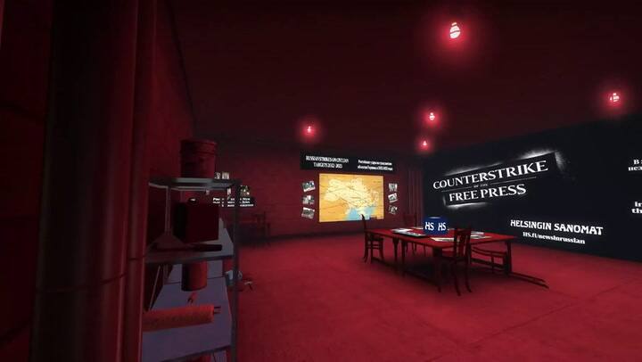 Un cuarto secreto en un mapa de Counter Strike publica información sobre la invasión a Ucrania