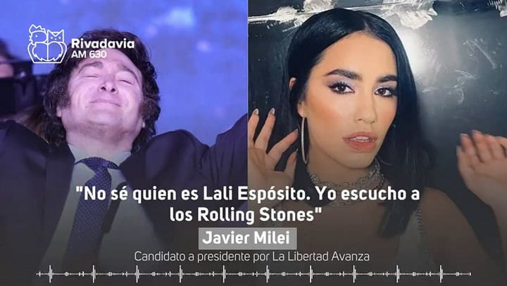 Javier Milei ninguneó a Lali Espósito tras la polémica por un tuit de la cantante
