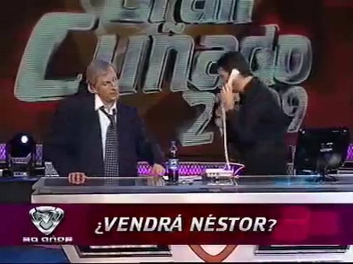 Néstor Kirchner con Marcelo Tinelli