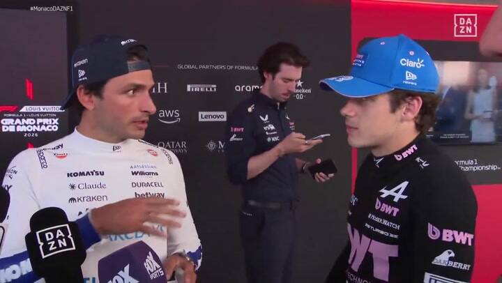 El pedido de disculpas de Colapinto a Sainz en Mónaco