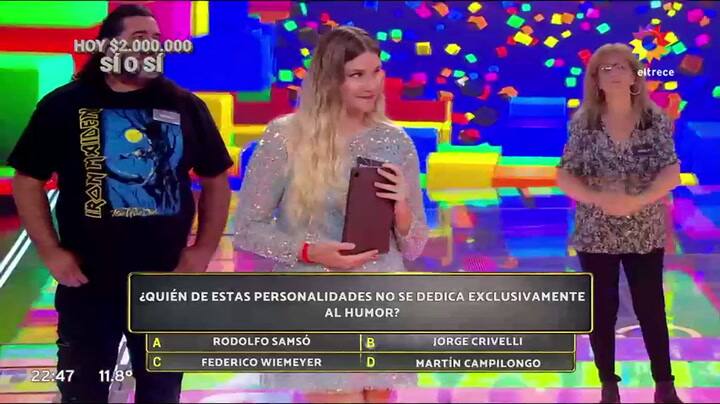 Ganó Los 8 escalones y festejó con una reconocida frase