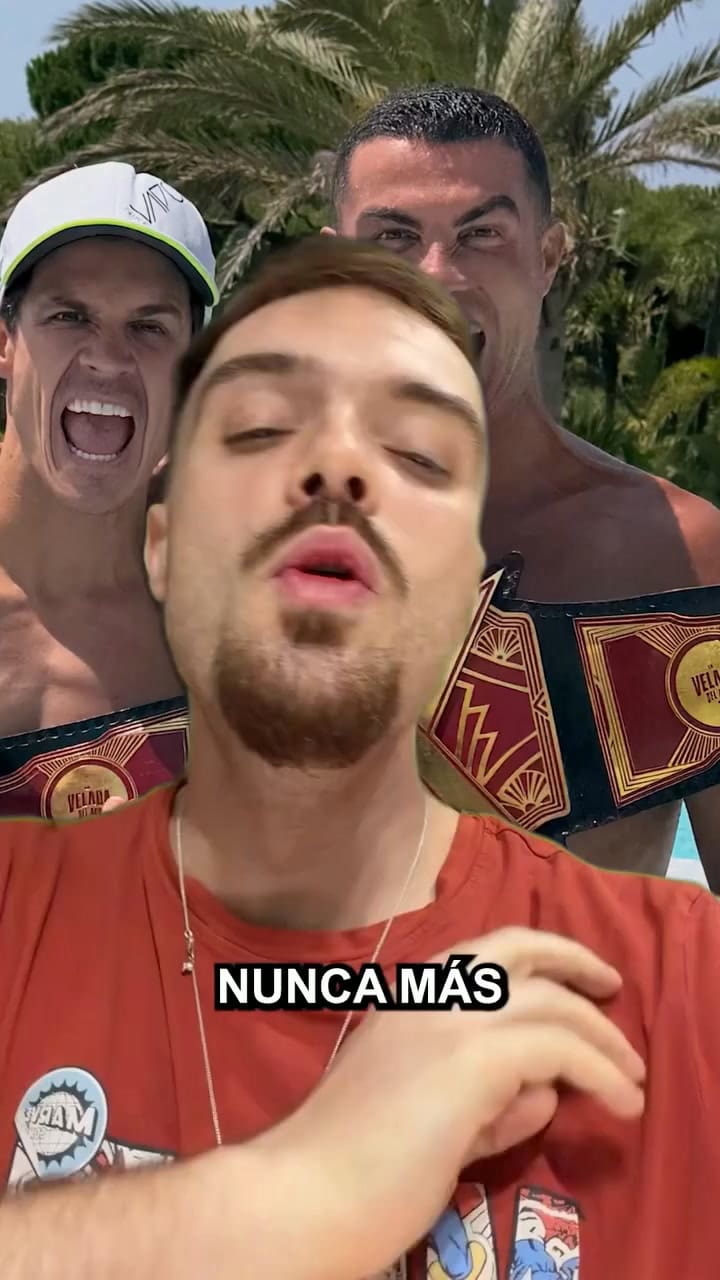 La emoción de Ibai Llanos por ver a Cristiano Ronaldo con el cinturón