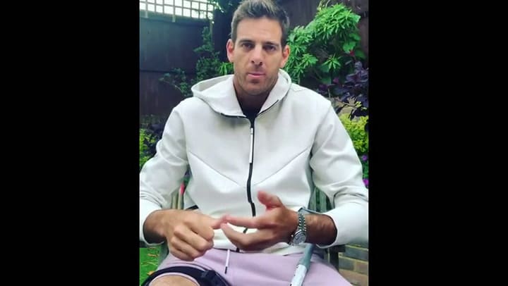 Del Potro confirmó que le practicarán una cirugía por su nueva fractura. Fuente: Instagram