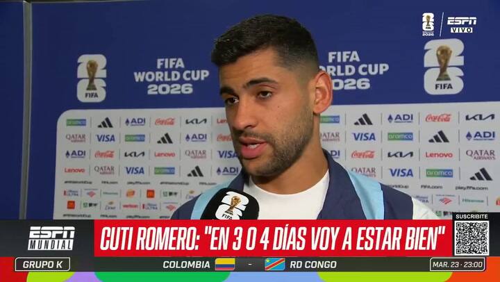 El Cuti Romero habló sobre su estado físico, de cara a los próximos partidos