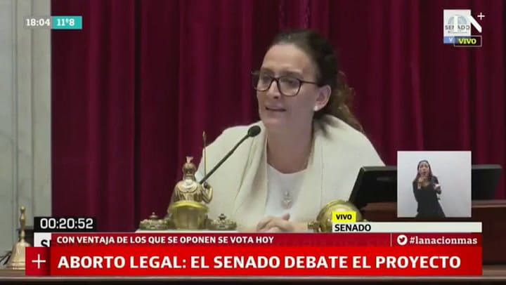 Aborto: los insultos de Gabriela Michetti con el micrófono abierto