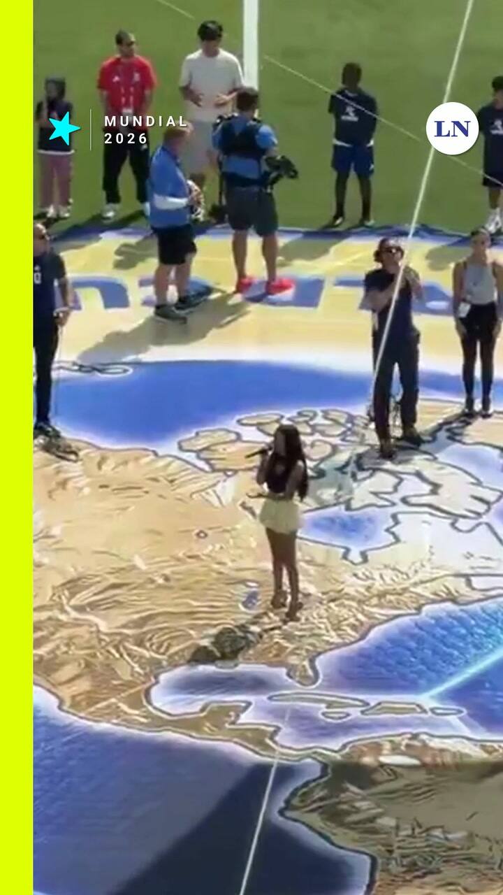 Va a cantar el himno: así fue la prueba de sonido de María Becerra