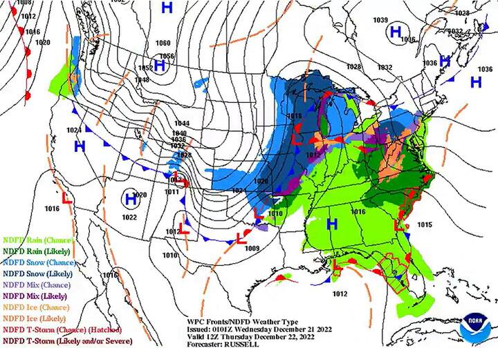 Cómo avanza la tormenta invernal en Estados Unidos
