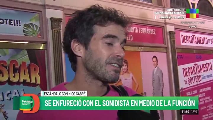 El tremendo escándalo que protagonizó Nicolás Cabré en un teatro