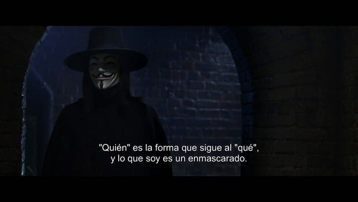 Escena de V de Vendetta
