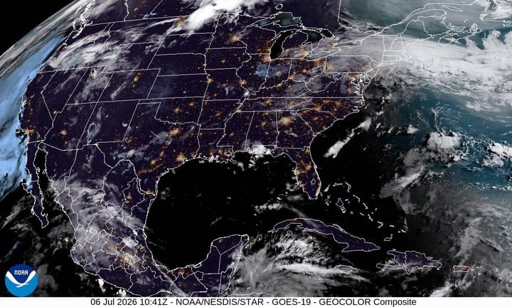 Satélite de la NOAA hoy