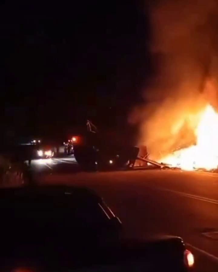 Incendio de un colectivo en Brasil