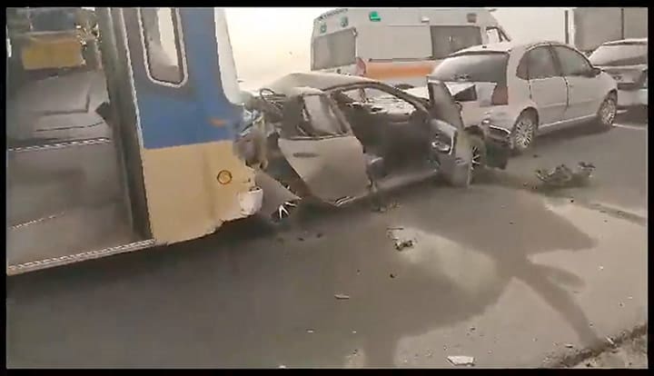 Grave accidente en San Martín: una persona murió y participaron del hecho 8 vehículos