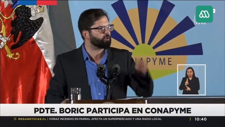 Boric exigió respeto a un empresario pyme que lo increpó