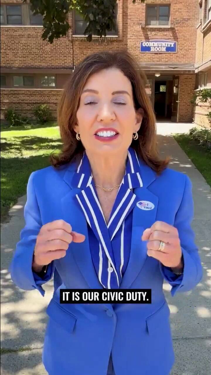 El mensaje de la gobernadora Kathy Hochul después de emitir su voto en Nueva York