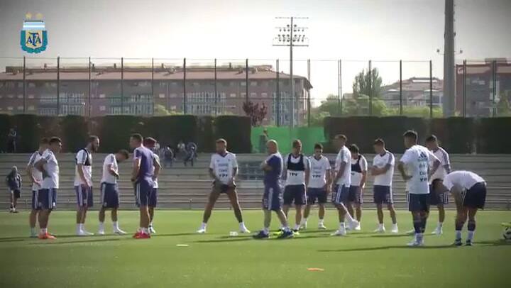 Las primeras imágenes de la selección argentina en Barcelona - Fuente: AFA