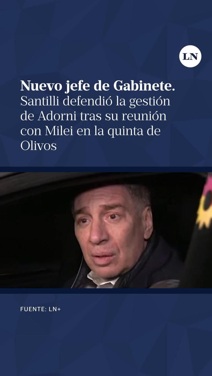 Diego Santilli Defendió La Gestión De Adorni Tras Su Reunión Con Milei