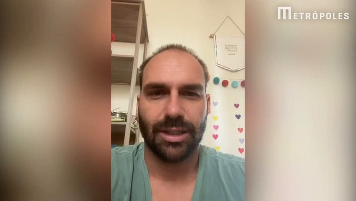 En un video, Eduardo Bolsonaro dice que no sabe si se descarta la cirugía presidencial