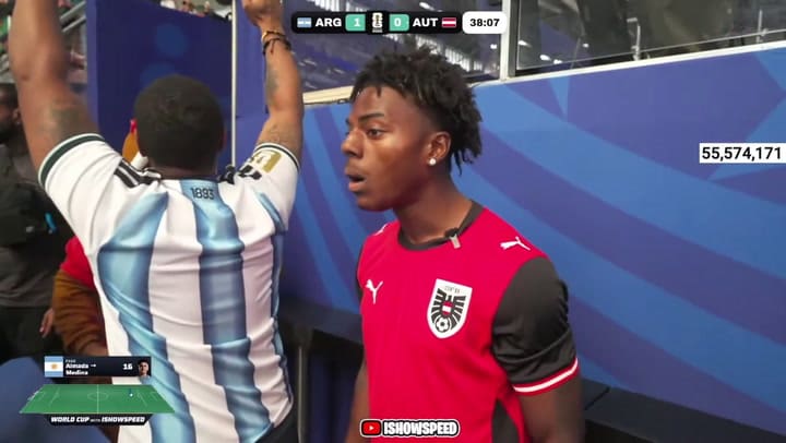 La reacción de Speed al gol de Messi
