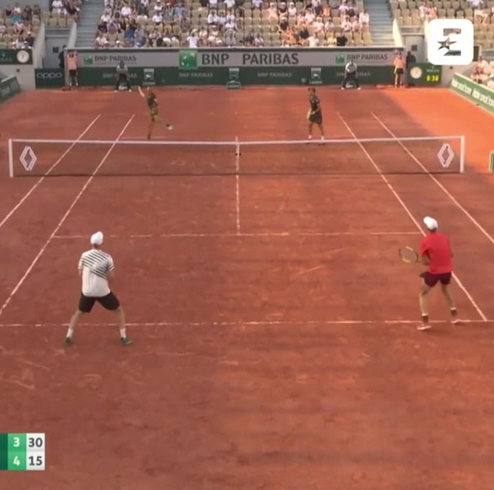 Punto de dobles de Roland Garros