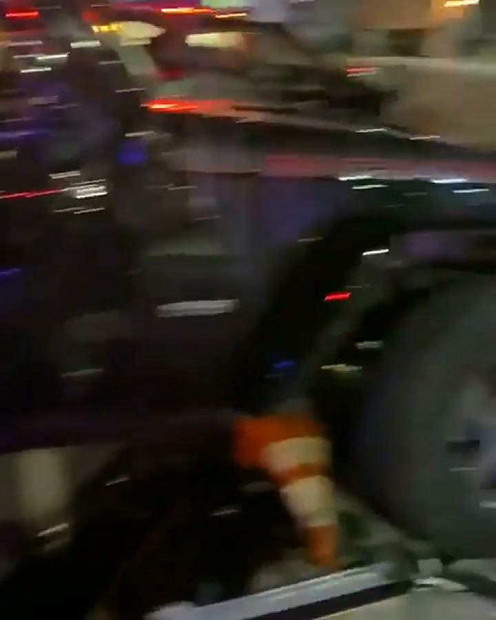 Así quedó el auto del cantante de Rombai tras el accidente