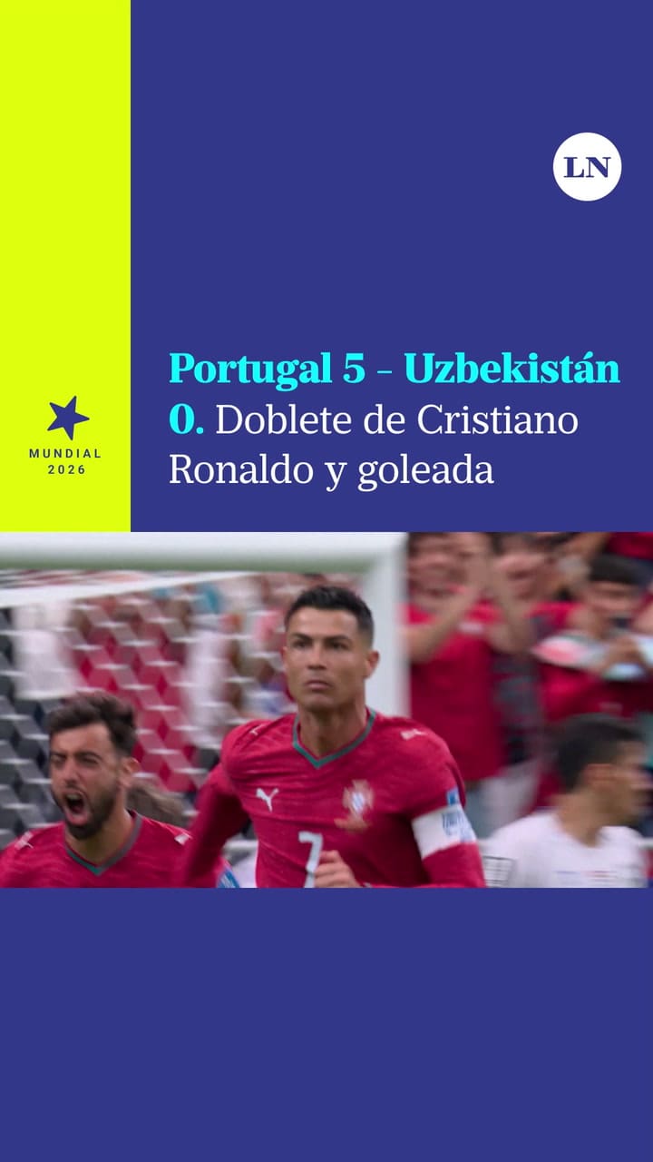 Portugal goleó 5 a 0 a Uzbekistán con un doblete de Cristiano Ronaldo
