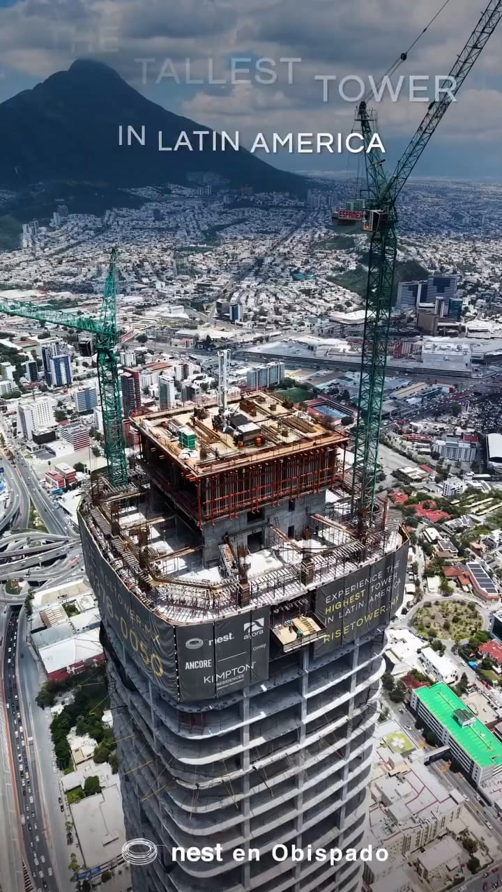 Así continúa la construcción del la Torre Rise