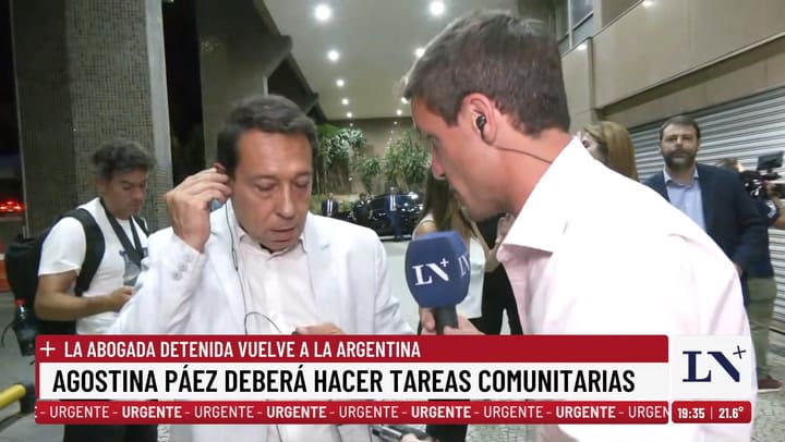 Tras el fallo, Agostina Paez y su padre hablaron con LN+