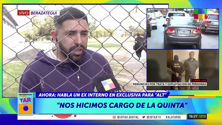 Catriel, uno de los exinternos habló con A la tarde (América)