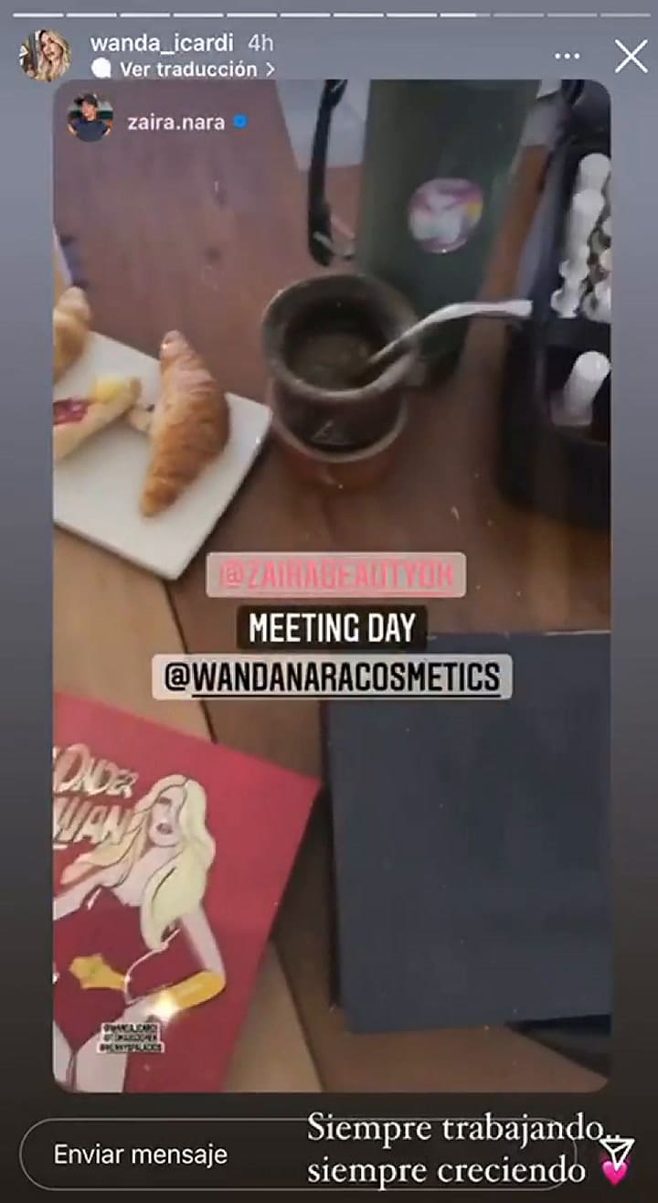Wanda Nara compartió una story de Zaira y la musicalizó con Camilo y Evaluna Montaner