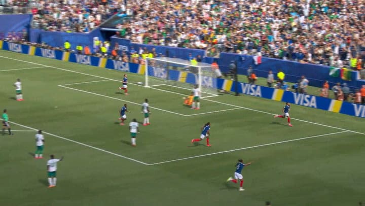 Primer gol de Francia vs Senegal