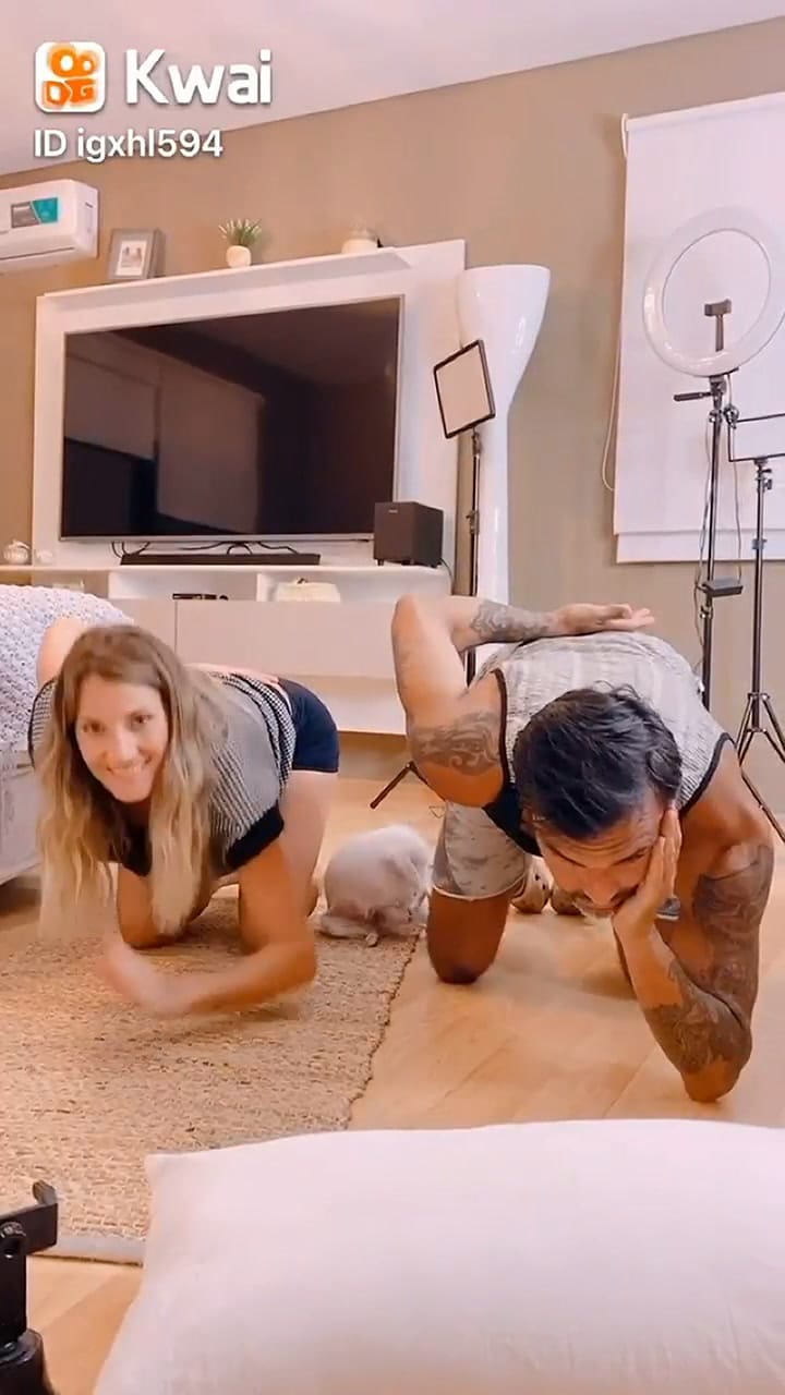 Fabián Cubero se golpeó durante un duelo con Mica Viciconte - Crédito: Instagram @micaviciconte