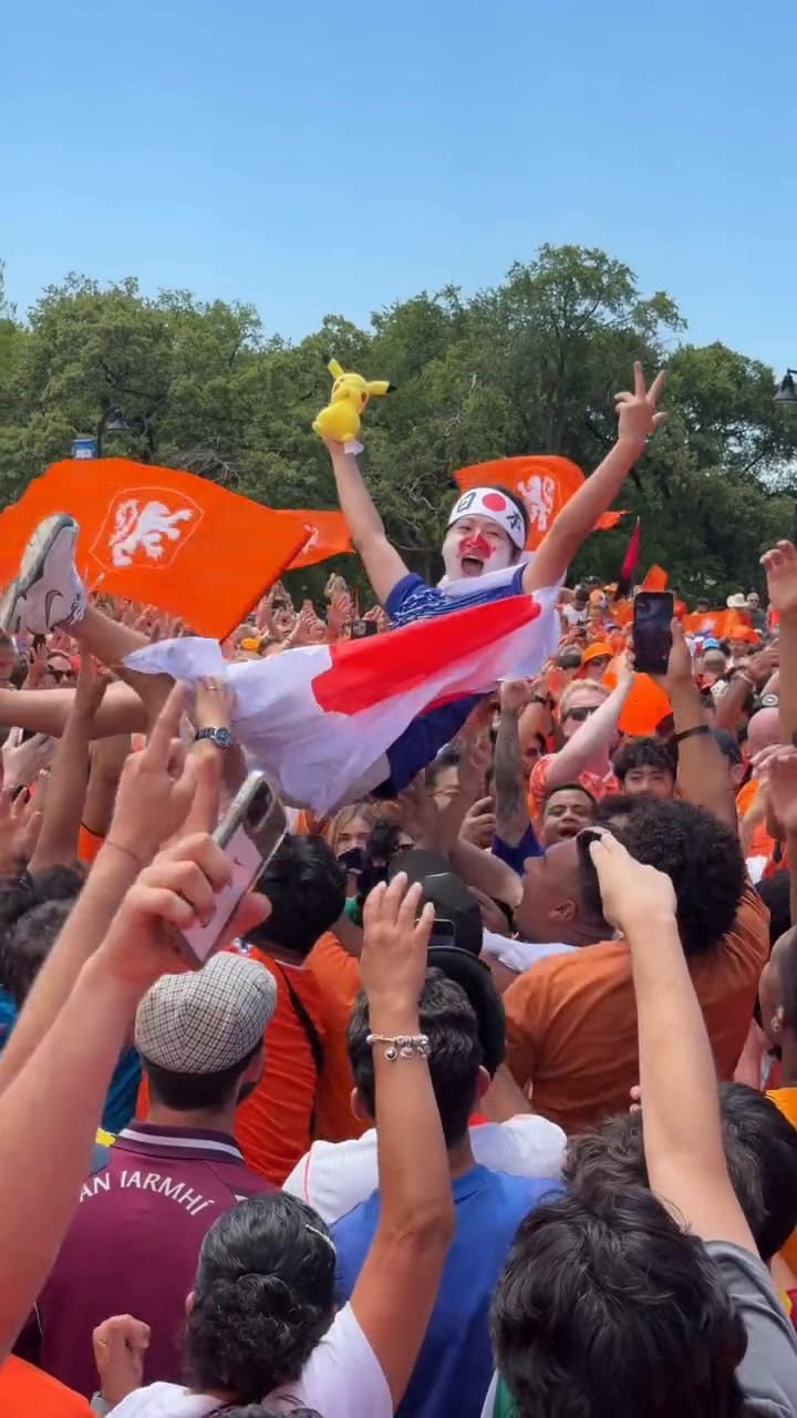 El Fan Fest en el partido entre Japón y Países Bajos por el Mundial 2026