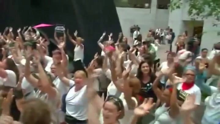 Manifestantes, incluida Susan Sarandon, fueron arrestados en el Senado de EEUU - Fuente: Reuters