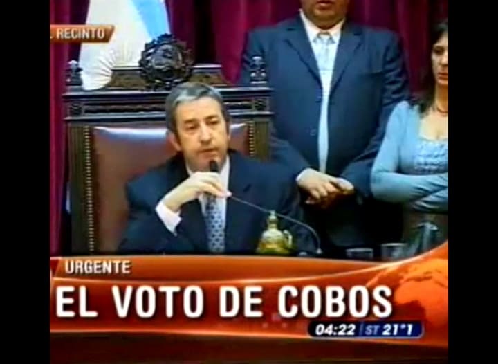 El voto negativo de Cobos