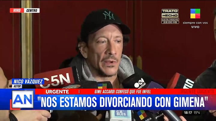 Nicolás Vazquez habló de su separación de Gimena Accardi