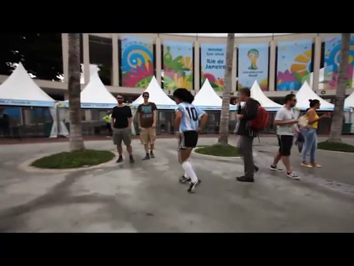 El imitador de Maradona en el Maracaná