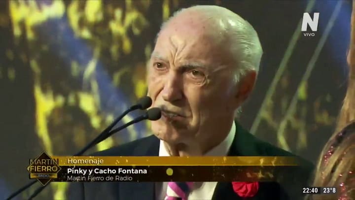 El emotivo tributo a Cacho Fontana - Fuente: Net TV