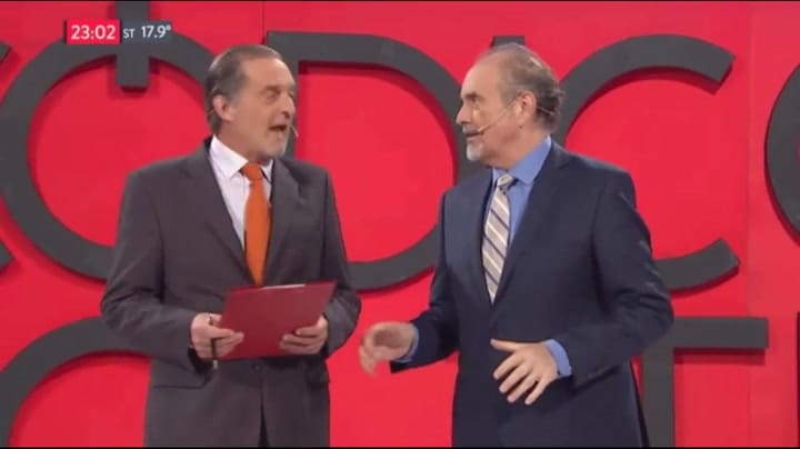 La última aparición de Julio Blanck el 10 de mayo de 2018 en Código Político – Fuente: TN