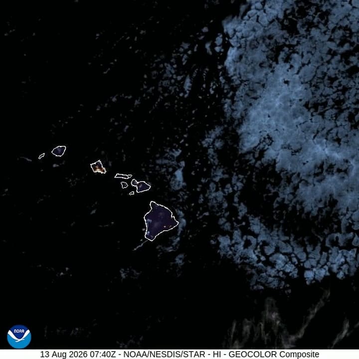 Satélite De La NOAA Sobre Hawai