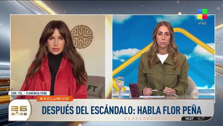 Florencia Peña, sobre Nicolás Occhiato: "Le faltó empatía". Crédito: América TV